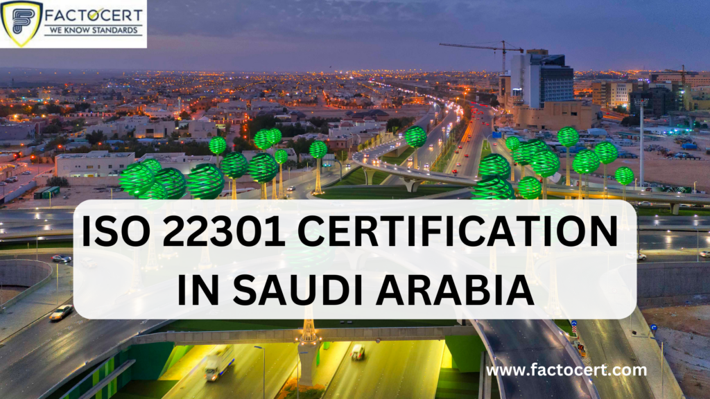 ISO 22301 CERTIFICATION IN SAUDI ARABIA